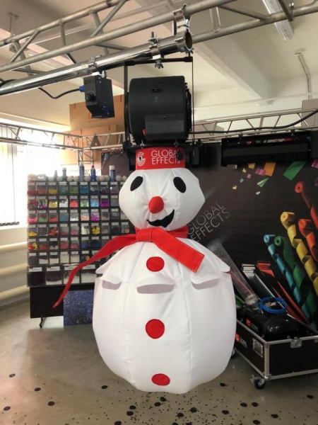 Подвесная Конфетти Машина Global Swirl Snowman (снеговик)