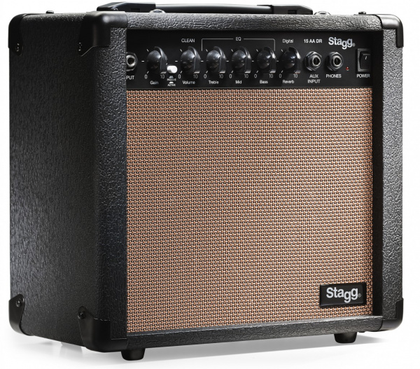 Комбоусилитель для акустических гитар Stagg 15 AA DR