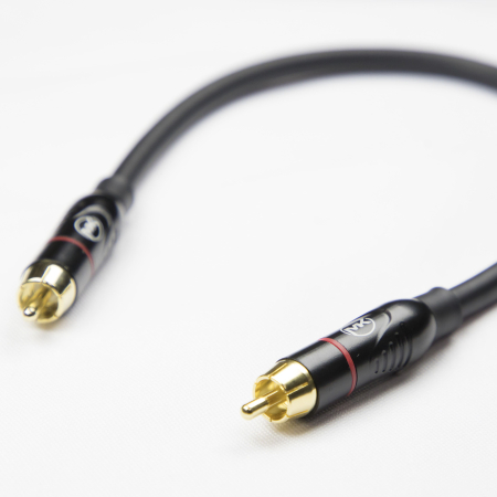 Патч-кабель MUZKABEL RCBIK3P - 0.1 метра, RCA – RCA (Красное кольцо)