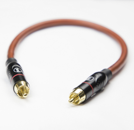 Патч-кабель MUZKABEL RCXMK5BP - 0.15 метра, RCA – RCA (Красное кольцо)